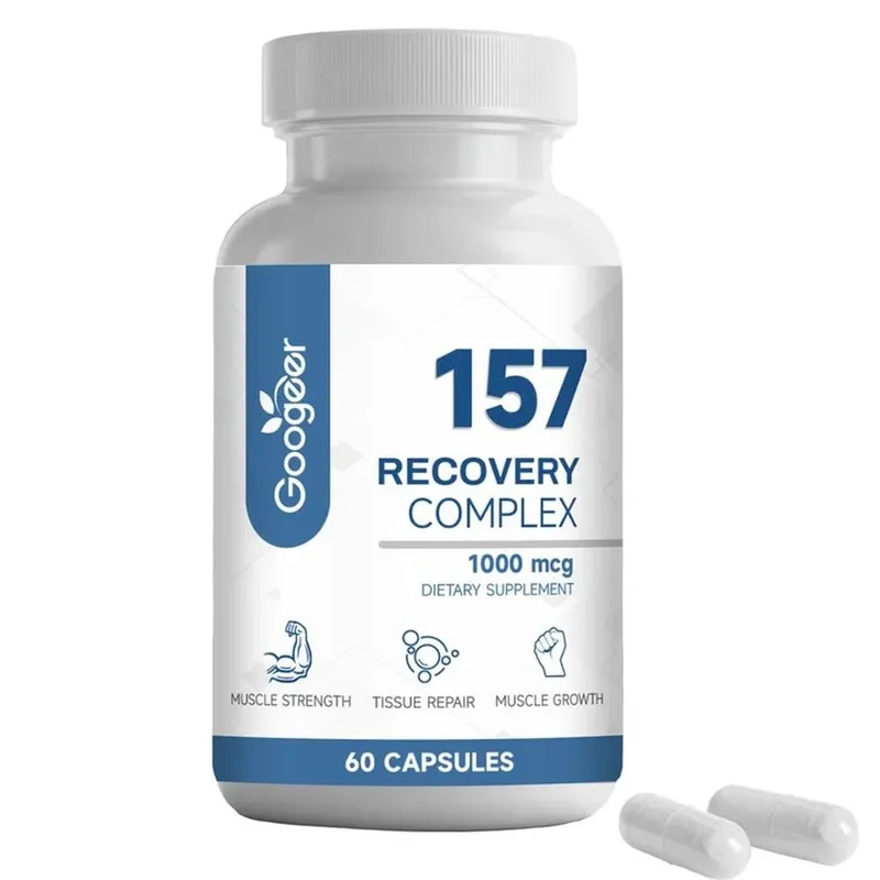 157 Recovery Complex Capsules พร้อม L-Valine และ L-Glutamine สำหรับการฟื้นฟูสนับสนุนการเจริญเติบโตของกล้ามเนื้อ Amino Blend 1,000 Mcg 60 แคปซูล — image 9