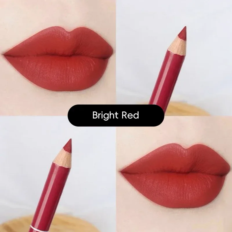 Non Stick Cup Waterproof Matte Lip Liner Pen Nude Red Long Lasting for Women Party Makeup Lip Cosmetics — image 18