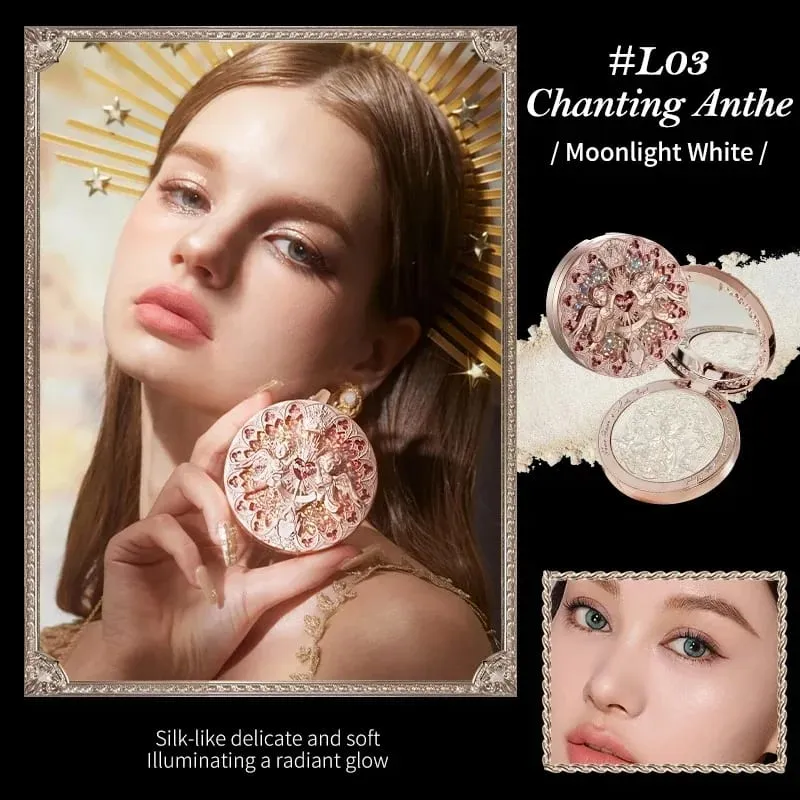 Flor sabe conjunto de maquiagem lábio lama iluminador pó blush sombra de olho maquiagem profissional presente kit para menina cosméticos conjunto completo — image 6