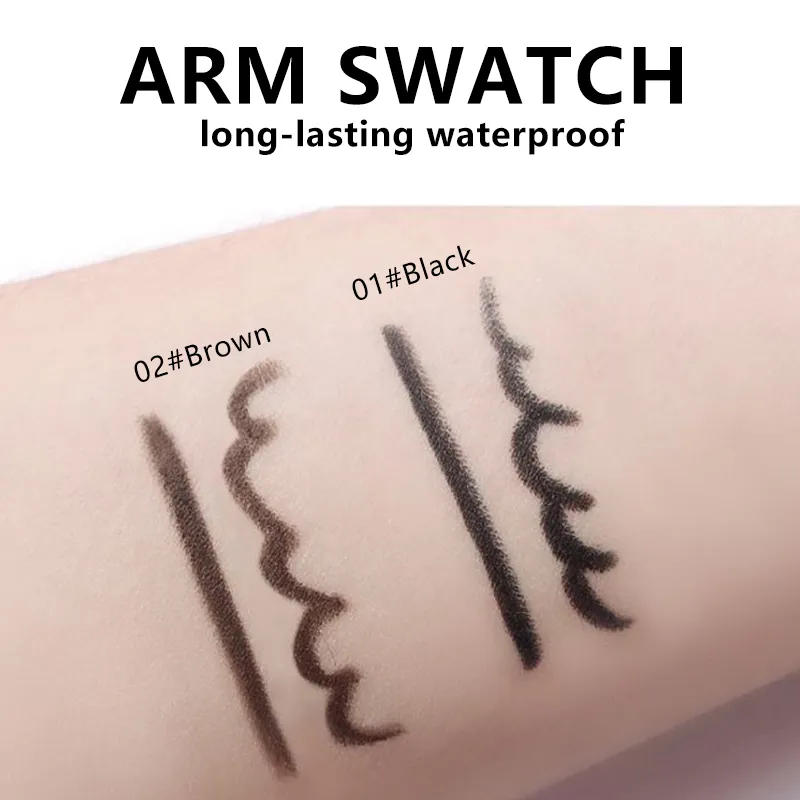 Schwarzbraune Eyeliner-Stifte, wasserfest, schweißfest und wischfest, mit einfachem Twist-Anwendungs-Eyeliner-Stift für kräftiges Augen-Make-up — image 2