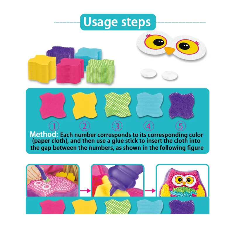 DIY pluszowa poduszka dla dzieci ręcznie robiona poduszka pakiet materiałów miękka zabawka Kawaii urocza lalka dla dzieci Puzzle dla dzieci zabawki wykonane ręcznie zestawy prezenty dla dziewczynek