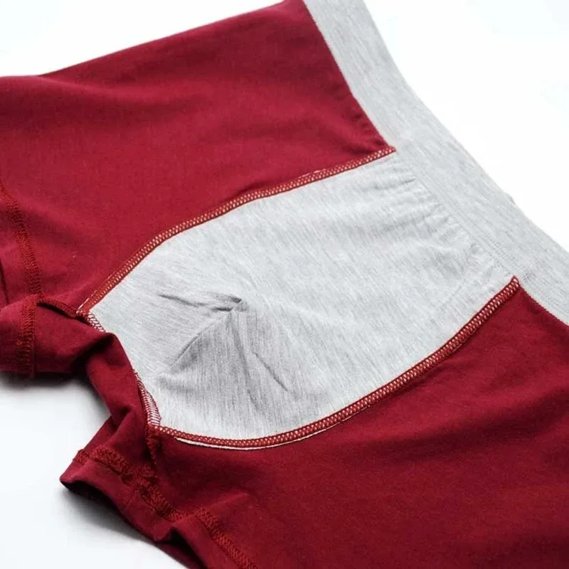 Stor storlek Sömlösa underkläder Herr Boxershorts i massiv bomull Herrtrosor Andas Boxers Herrpaket Kalsonger Man — image 4