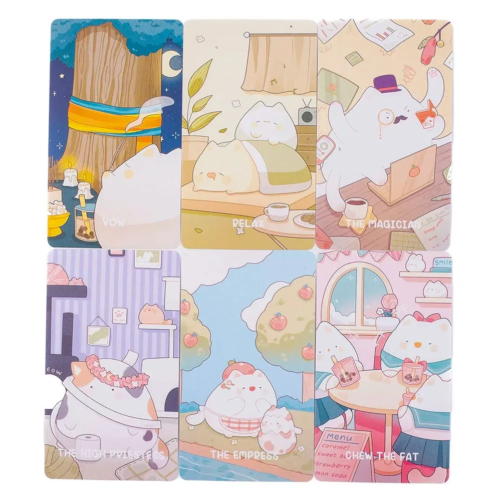 Nuovo Stile Gatto Preciate Tarocchi 48 Mazzo di Carte Divinazione Destino Tarocchi Carte Oracle Intrattenimento per feste Gioco da tavolo 10,4 x 6,1 cm — image 5