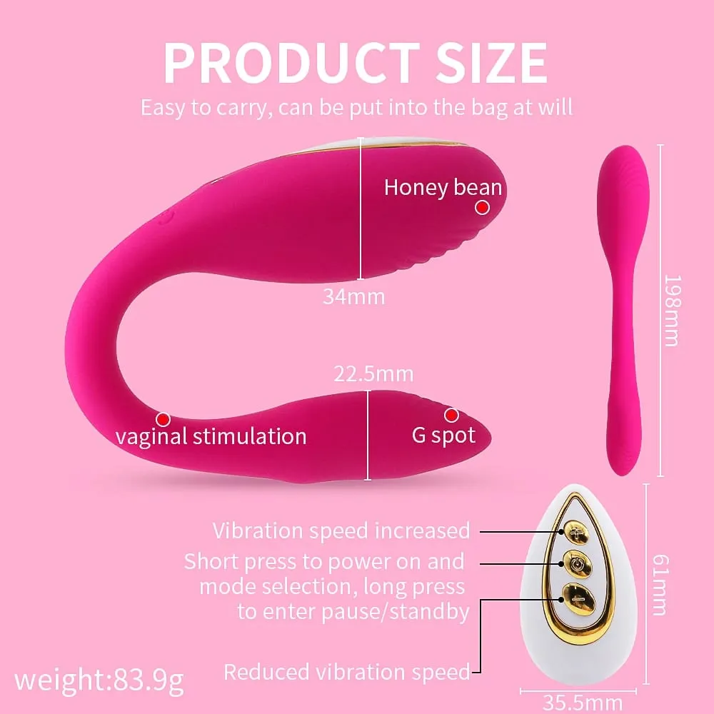 10 Mode U Bärbar Dildo Trådlös Fjärrkontroll Vibrator för Par Kvinna G Spot Stimulator Sexleksaker Varor för Kvinnor Vuxna 18 — image 2