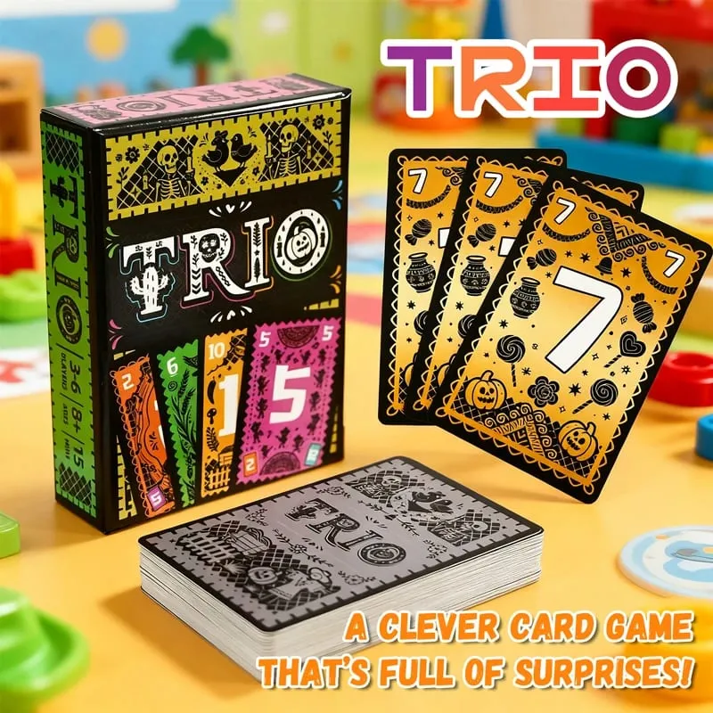 Trio Memory Challenge-juego de cartas estratégico bilingüe, actividad de entrenamiento cerebral para grupo de fiesta familiar, juego de tabla divertida, Juguetes — image 1