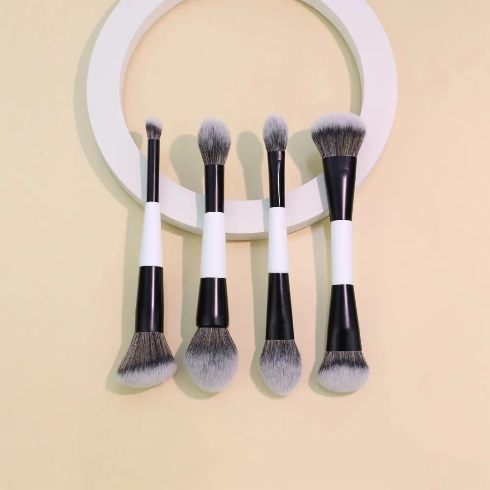 Pincel de rosto duplo f4, pincel multifuncional de alta cobertura para maquiagem, cosméticos, pó, blush, ferramentas de maquiagem