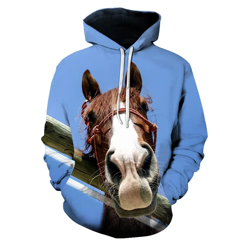 Horse Win Instant Success 3D Print Hoodies Interesting implication Animal Design Men Women Streetwear Pullover Casual Sweatshirt — image 25