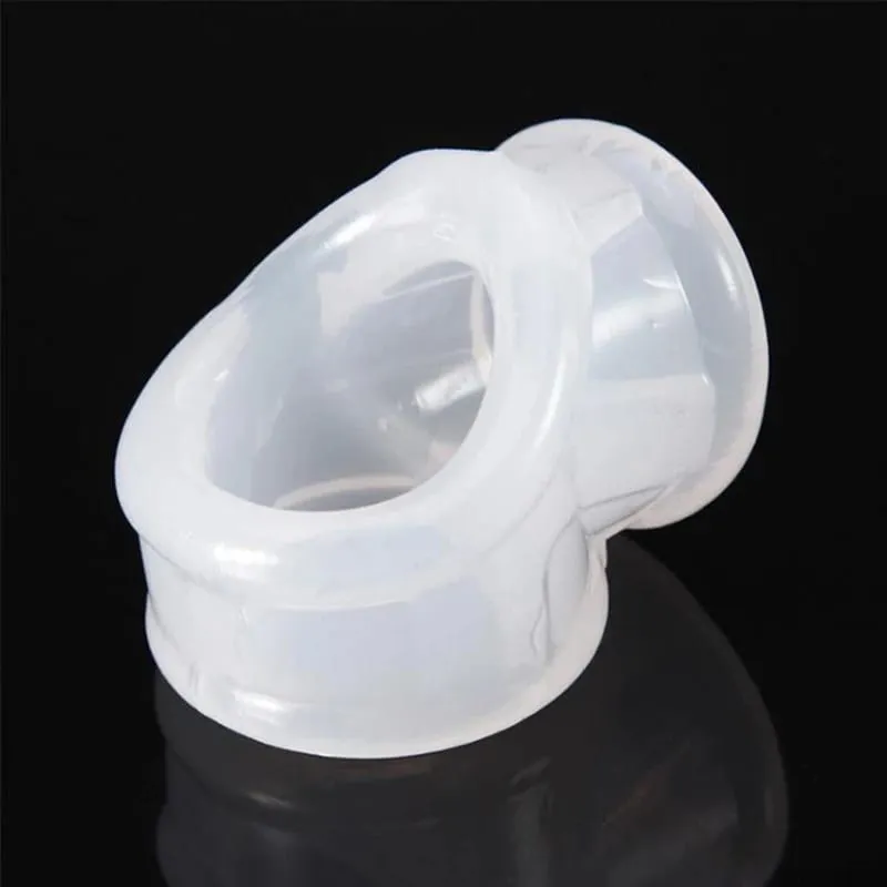 Anello per pene in silicone super morbido Ritardo eiaculazione Palla Scroto Barella Triplo anello per pene Cockring BDSM Giocattoli del sesso per gli uomini — image 3