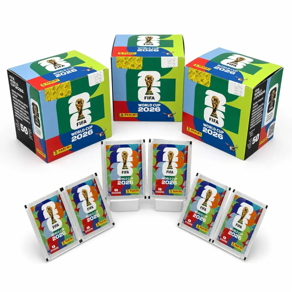 2026 FIFA World Cup Panini Collectible Sticker Set With Matching Album 50 Packs 7 Stickers Each Total 350 For Sports Fans — image 1