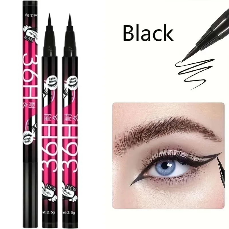 1/3/5pcs Smooth Black Liquid Eyeliner Pen Ultra-fine Pen Tip 36H Eye Liner Pencil Waterproof Long-lasting Beginner Make-up