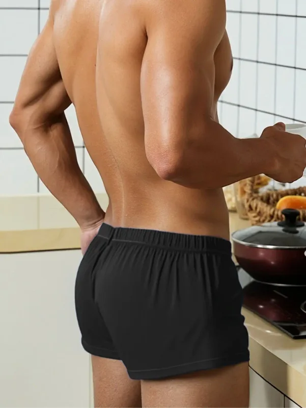 Boxer ample tissé glacé pour hommes, sous-vêtements multicolores respirants et extensibles pour dormir à la maison, vêtements de salon décontractés quotidiens — image 6