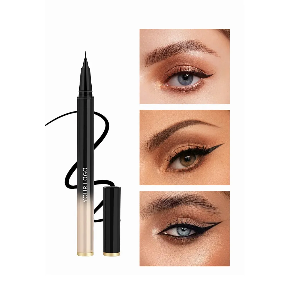 Crayons Eyeliner noirs Ultra fins et durables, imperméables, résistants à la transpiration et aux taches, maquillage de marque privée — image 2