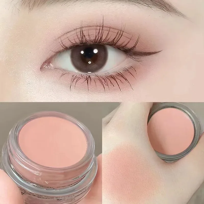 Ombretto rosa nudo opaco, fard in crema, impermeabile, a lunga durata, morbido come la seta, ombretto, pigmento marrone, monocromatico, pesca, occhi, trucco