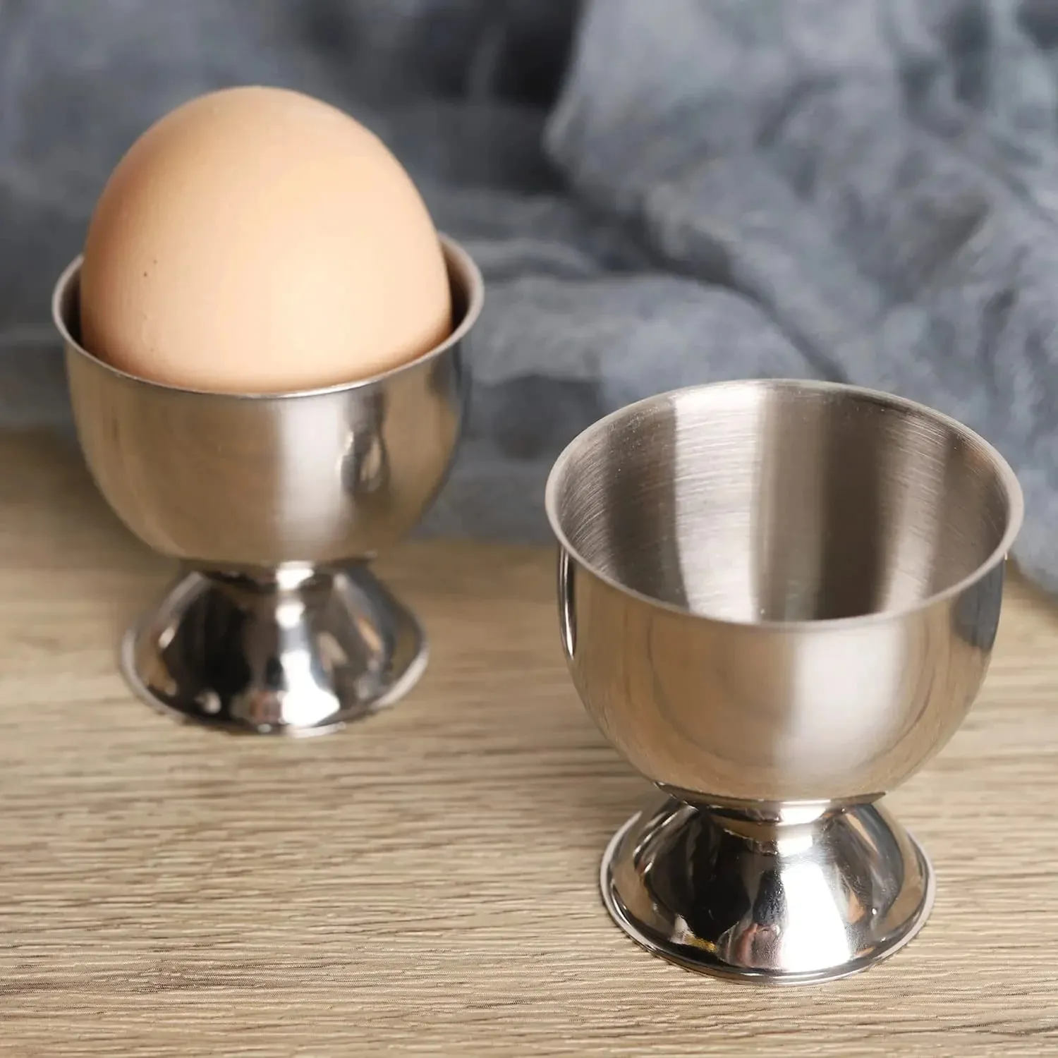 Set di portauova in acciaio inox, supporto per vassoio per uova sode, per colazione, brunch, utensili da cucina, set regalo di Natale, utensili da cucina — image 4