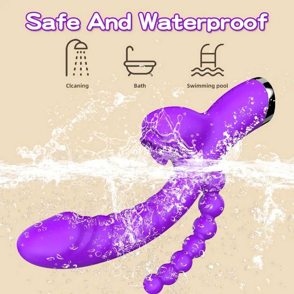 3 in 1 toccando sbattimento vibratore sesso anale clitoride clitoride ventosa stimolatore giocattoli del sesso leccate femminili succhiare vibratori prodotti per adulti — image 6