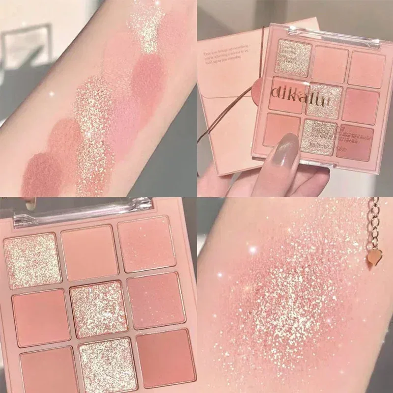 9-Izgara Göz Farı Paleti Glitter Sedefli Mat Akrilik Şeffaf Göz Farı Makyaj Uzun Ömürlü Kadın Güzellik Kozmetik 1 PC — image 7