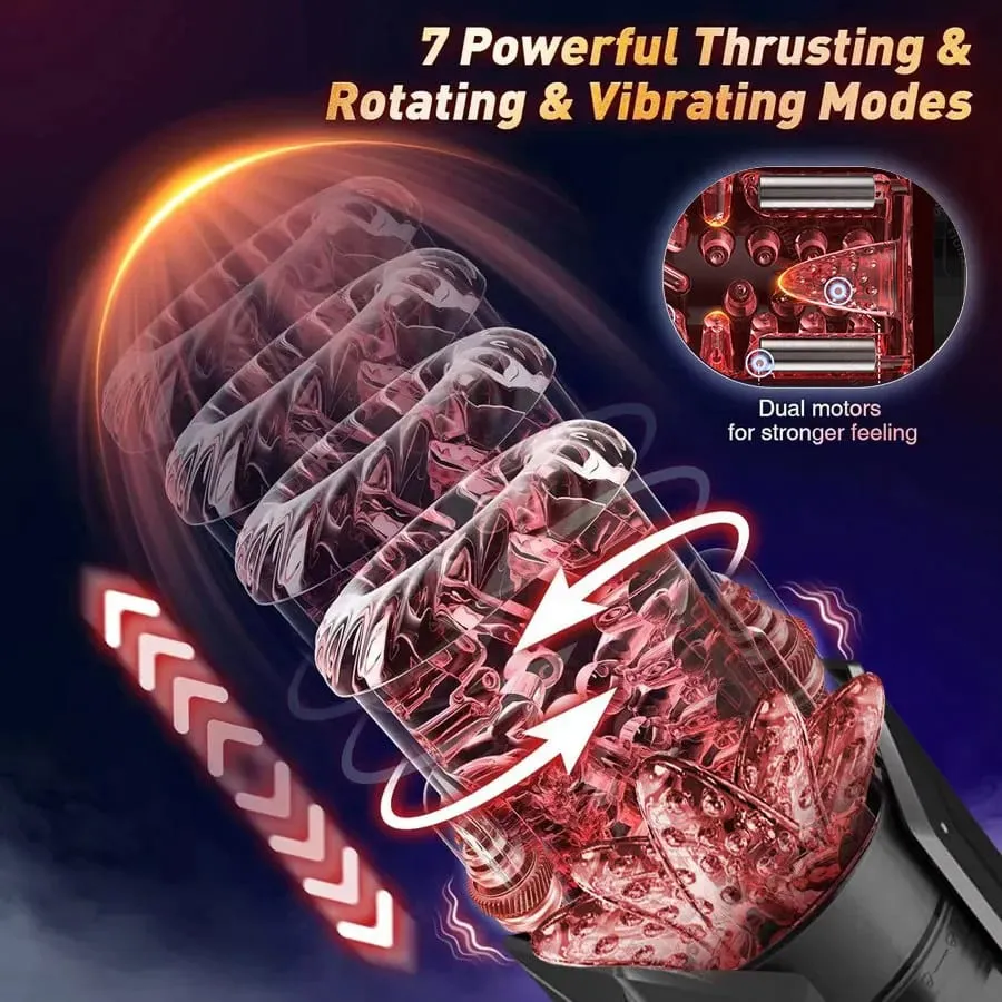 Masturbateur automatique pour homme, avec 7 poussées rotatives, léchage de chatte de poche pour adulte, jouet sexuel, Machine à sexe pour pipe — image 2