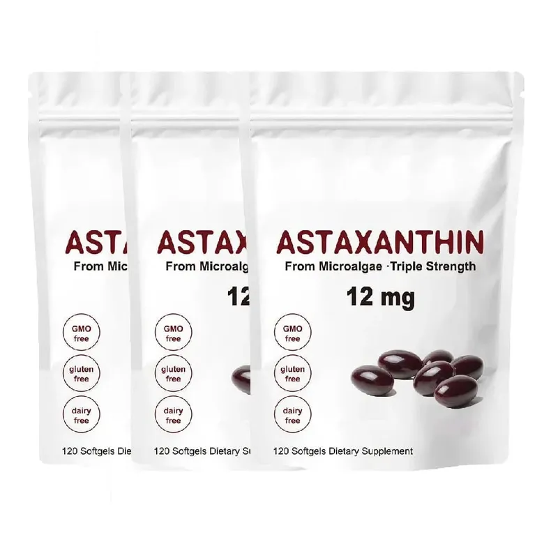 Triple Strength Astaxanthin 12มก. - อาหารเสริมต้านอนุมูลอิสระแอสตาแซนธินจากธรรมชาติที่ผ่านการตรวจสอบแล้วปลอดจีเอ็มโอและปราศจากกลูเตน - 120 ซอฟท์เจล — image 8