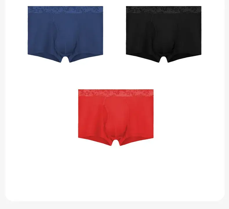 Boxer homme short sous-vêtement modal homme culotte solide respirant balle séparation poche caleçon homme malles Cueca grande taille — image 7