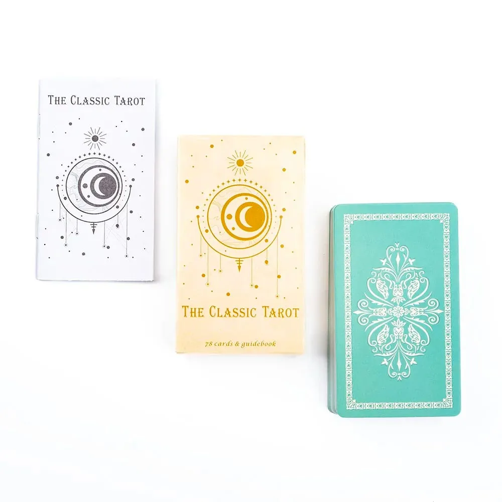 Permainan Papan Tarot Klasik Untuk Pemula 78Pcs Kad Oracle 10.4x6.1sm dengan Buku Panduan dan Ilustrasi Cantik — image 2