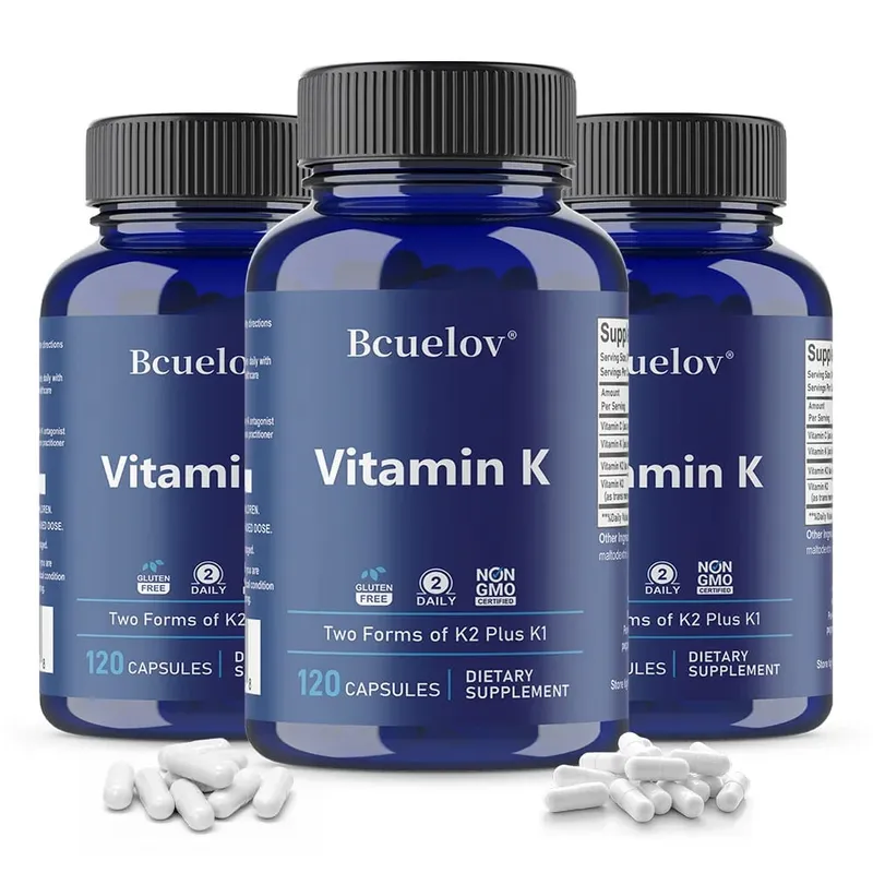 Vitamin K2 (MK-4 & MK-7) Capsules High Absorption Supplement for Bone Density Teeth Joint Cardiovascular & Immune Health — image 9