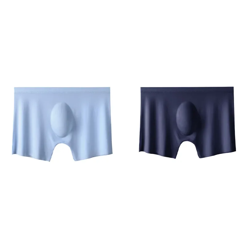 2Pc Men's Panties Ice Silk Underwear Men Underpants Boxers Seamless Man Ultra-thin Cool Breathable Boxer Shorts Male Boxershorts