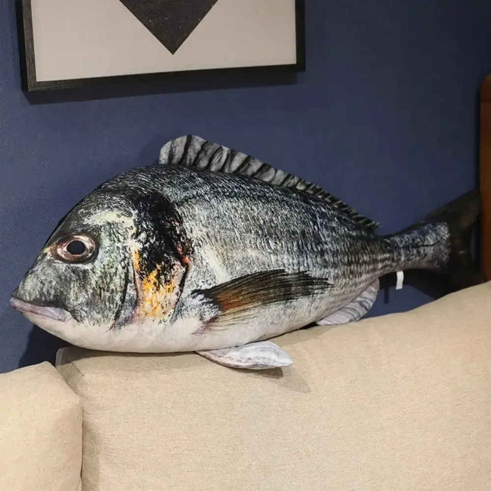 Barsch Simulation Fisch Plüsch Kissen Zackenbarsch Gefüllte Cartoon Fisch Plüsch Spielzeug Weiche Schöne Fisch Anime Kissen Puppen Wohnzimmer — image 4