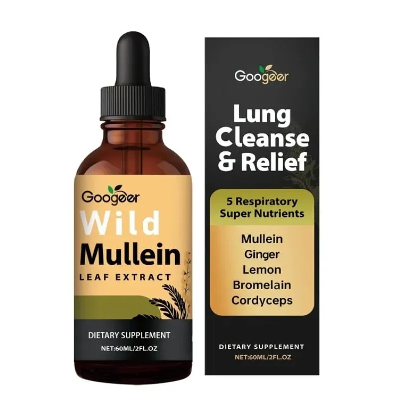 Extracto de hoja de gordolobo, gotas líquidas, soporte completo para el bienestar a base de hierbas, suplemento dietético diario Natural, cuidado diario, 60ml — image 8