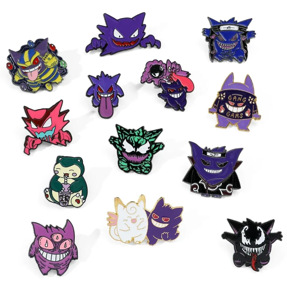 Gengarการ์ตูนเข็มกลัดอะนิเมะEnamel Lapel Pinsสำหรับอุปกรณ์เสริมกระเป๋าเป้สะพายหลังแฟนคอลเลกชันเข็มกลัดเครื่องประดับของขวัญ — image 4
