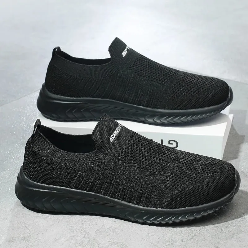 Uomini Vulcanize Scarpe Maglia Scarpe Da Uomo Leggere E Comode Scarpe Da Ginnastica da uomo 2025 Moda Autunno Slip on Appartamenti Scarpe Mocassini Maschili