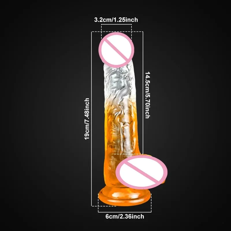 4 tailles Transparent gelée douce gode réaliste fausse bite pénis ventouse godemichet Anal jouets sexuels pour femme hommes vagin Anal jouets sexuels — image 15