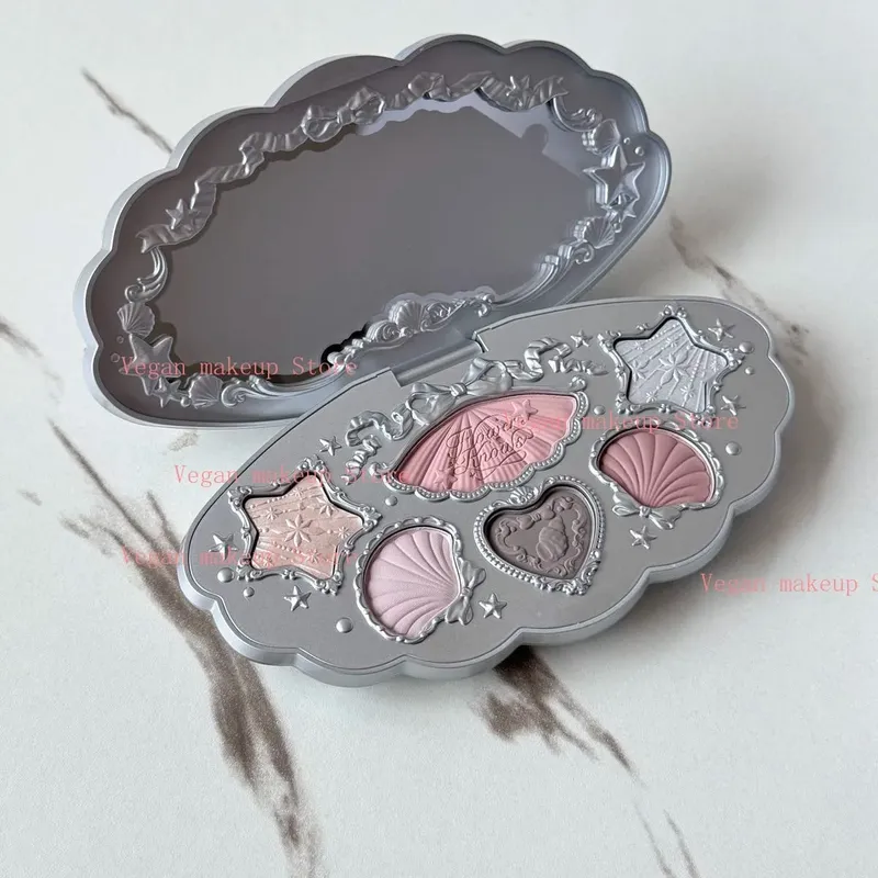 Flower Know Shell Jewelry Coffret cadeau tout-en-un ensemble de maquillage complet professionnel fard à paupières Blush poudre cuite 10 pièces Kits Flowerknows — image 3