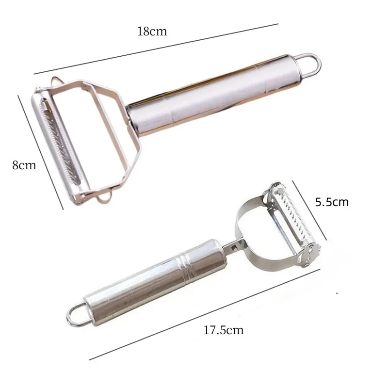 1 Pack Of Stainless Steel Peeler Kitchen Multifunctional Vegetable Cutter Fruit And Vegetable Tools Potato Carrot Melon Grater — image 5