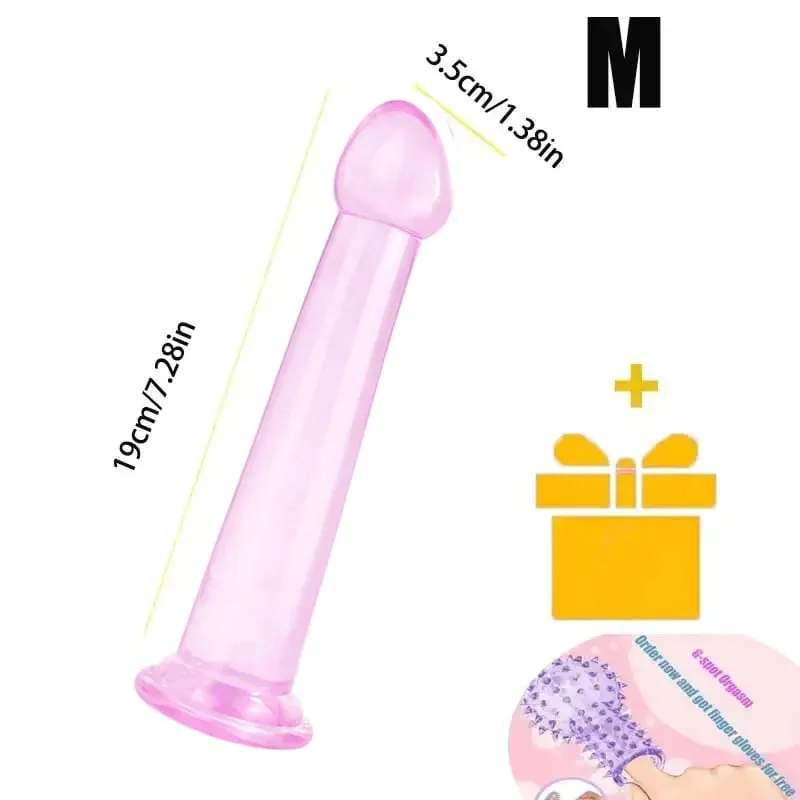 Dildo realistico trasparente Forte ventosa senza vibratore Masturbatore per donne Pene realistico anale Giocattoli del sesso per le donne Sex Shop 18 — image 10