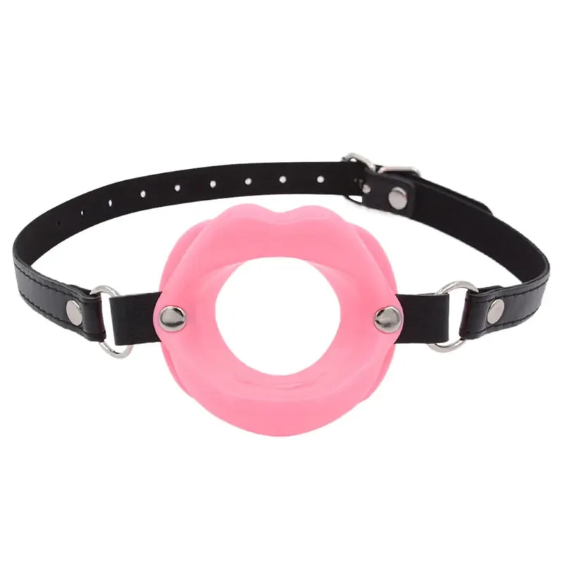 Anello per labbra in silicone per fissaggio orale Anello in silicone O-Ring Bocca aperta Gag per coppie Giocattoli sessuali BDSM Bondage Restraint Forma labbra 18+ — image 10
