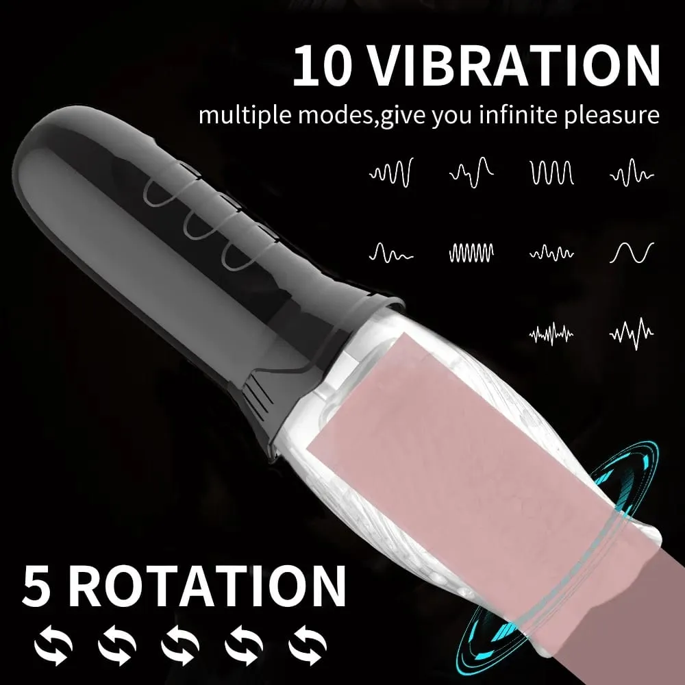 Automatická rotační masturbační nádobka Glans Trainer Vagina Penis Pumpa Rukáv Zpoždění ejakulace Vibrátor pro muže Hračky pro dospělé Muž — image 6