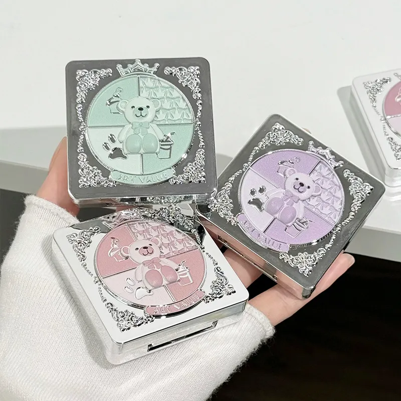 Palette di ombretti in 5 colori Viola Glitter Perlescenti Ombretti opachi Shimmer Trucco Cosmetici per occhi di bellezza per donne a lunga durata — image 6
