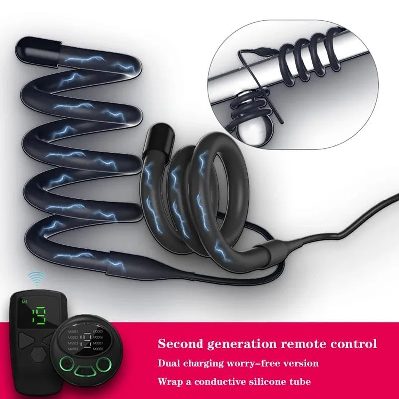 Elektrisk stød Penisring Cock Ring Forsinkelse Ejakulation Puls Body Massager Forsinket ejakulation Prostata Massage Sexlegetøj til mænd
