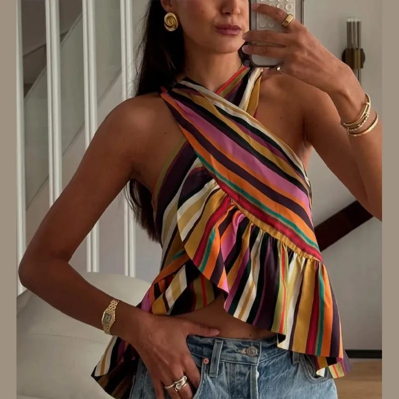 เซ็กซี่พิมพ์ลูกปัดยาวผู้หญิงชุดPatchworkแขนกุดBackless A-Lineชุดสลิง 2026 ฤดูร้อนLady Holiday Robes