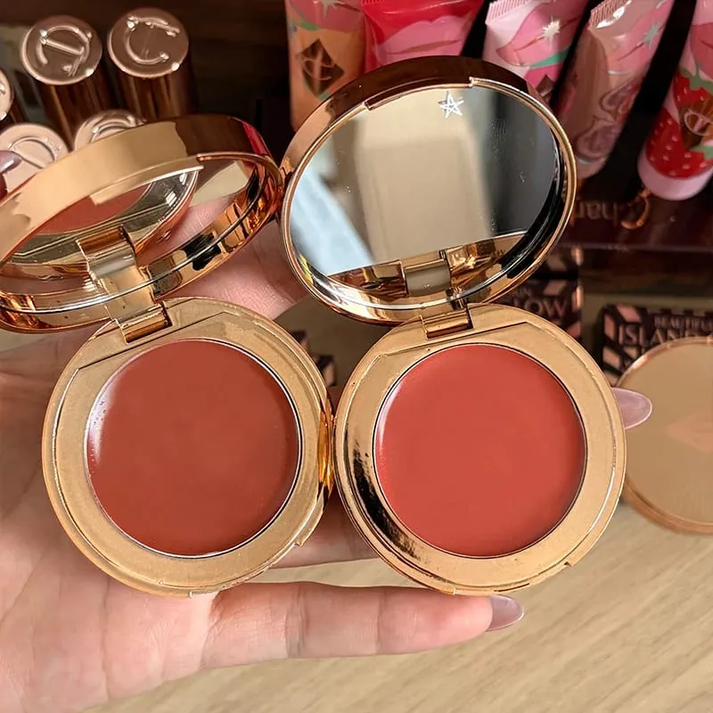 CT Lip Plumping Gloss Gincu memakai lama Dicampur dengan mudah Pandangan Semulajadi Pipi Blush Stick Cream Dewy Finish Peach Glow — image 3