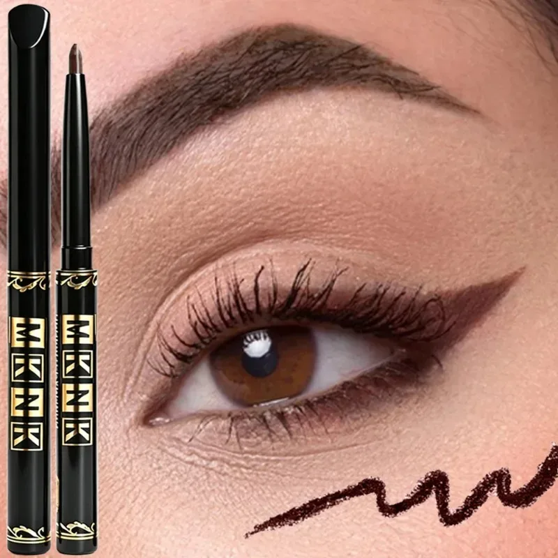 1-12pcs Pensil Celak Hitam Kalis Air Kalis Calit Aplikasi Mudah Dipintal Gel Mata untuk Solekan Mata Punk Tebal Mesra Permulaan — image 14