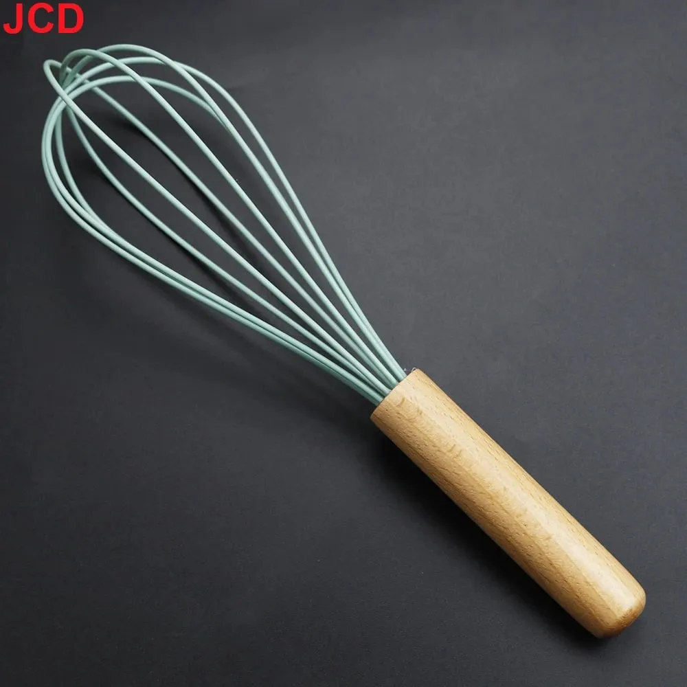 JCD Siliconen Eiklopper Garde Houten Handvat Keuken Hand Eiklopper Gadgets Keukengereedschap Bakaccessoires — image 8