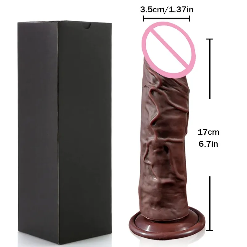 Realistischer Silikondildo mit Saugnapf G-Punkt Analdildos Strapon Dick Analplug Masturbator Erwachsene Sexspielzeuge für Frauen — image 13
