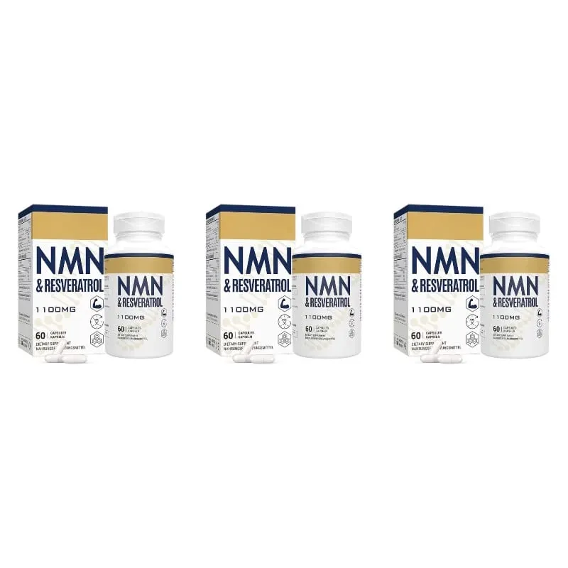 NMN & Resveratrol Capsules Supplément complexe antioxydant avec extrait de poivre noir 1100 mg 60 capsules — image 9