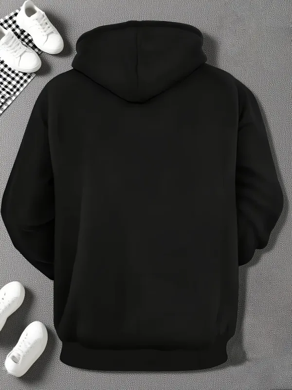 Men's Autumn Winter Halloween Hoodie Casual Pullover with Spooky Skull Print Loose Fit Festive Street-Style Top for Parties — image 6