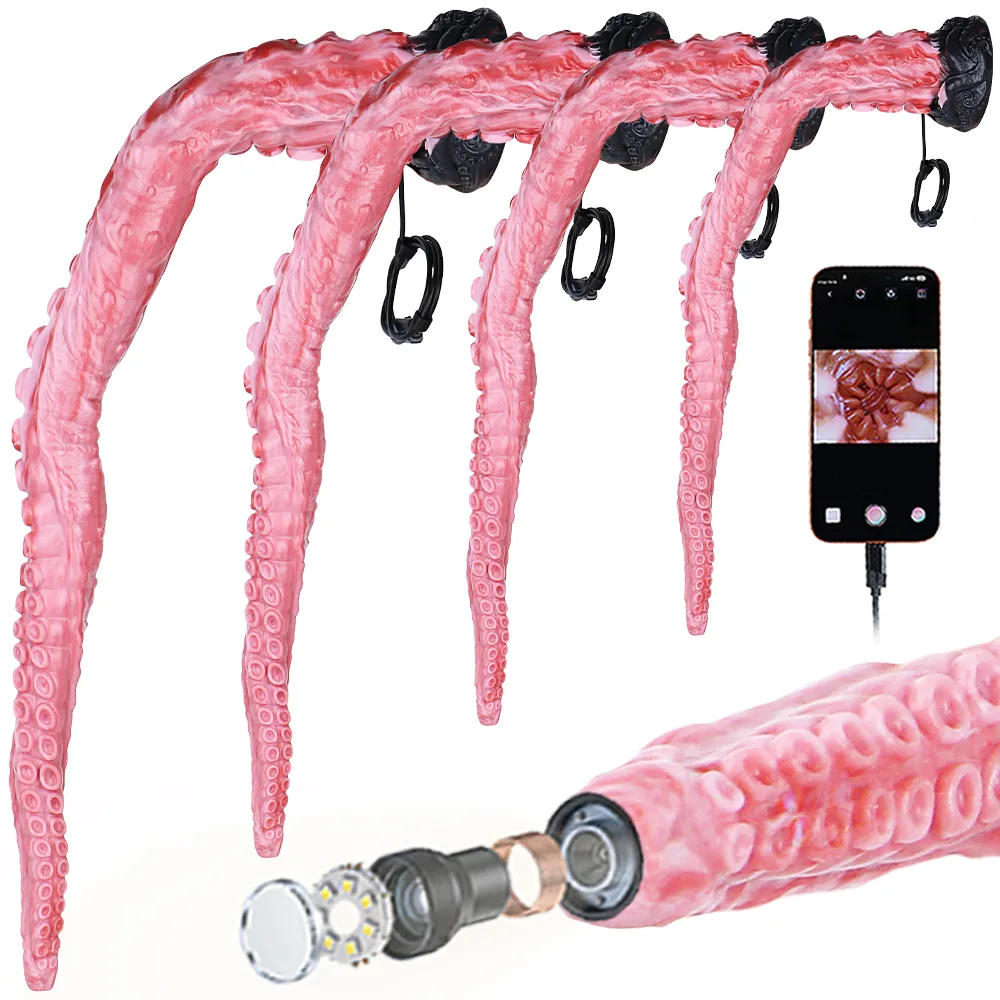 Dilatatore anale Endoscopio Speculum per fotocamera 101 cm Tentacolo estremo Dildo Butt plug in silicone Formazione Ano Espansione 18+ Giocattoli del sesso — image 1