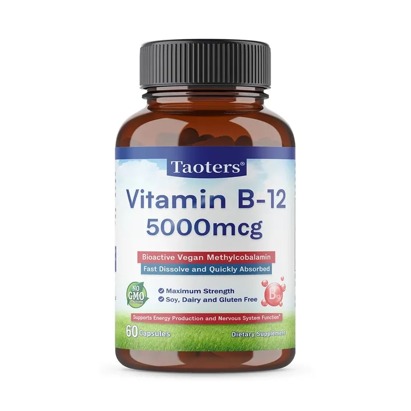 Vitamin B12 5000 Mcg - Kekuatan Ekstra - Suplemen untuk Mendukung Tingkat Energi Kejernihan Mental Kesehatan Sistem Saraf