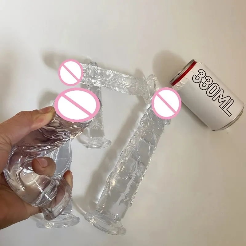 Frauen Realistische Anal Butt Plug Transparent Dildo Saugnapf Großen Schwanz Weiche Masturbatoren G-punkt Großen Penis Erwachsene Sex Produkt 18+ — image 6