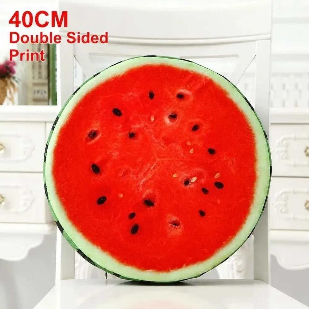 Zachte Ronde Fruit Kussen Simulatie Fruit Slice Print Zitkussen Gevulde Innerlijke Pluche Stof Sofa Kussen Sofa Decor — image 18