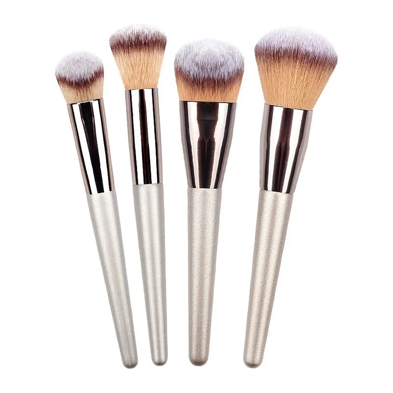 4/10/14/20PCS Champagne Gold Berus Mekap Set Bedak Bedak Bedak Mata Pembayang Mata Berus Bibir Kening — image 2